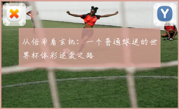 从倍率看玄机：一个普通球迷的世界杯体彩逆袭之路